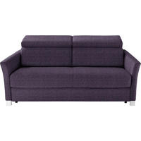 SCHLAFSOFA in Textil Violett  - Silberfarben/Violett, Konventionell, Holz/Textil (185/100/100cm) - Bali