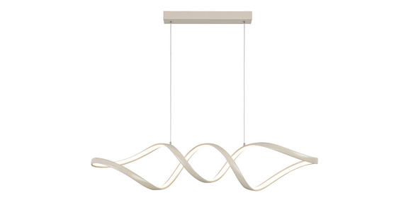 LED-HÄNGELEUCHTE 100/22/120 cm - Sandfarben, Design, Kunststoff/Metall (100/22/120cm) - Novel