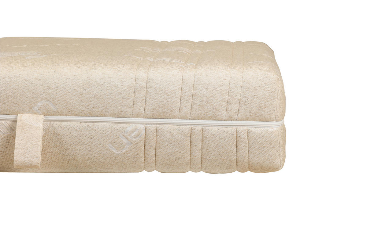 KOMFORTSCHAUMMATRATZE 90/200 cm Höhe ca. 24 cm 7 -Zonen - Beige/Naturfarben, Basics, Textil (90/200cm) - Bio:Vio