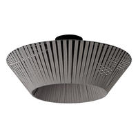 DECKENLEUCHTE 40,5/19 cm   - Dunkelgrau, Basics, Textil/Metall (40,5/19cm) - Osram