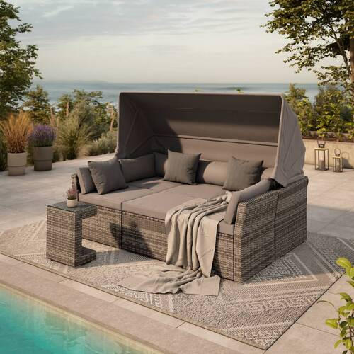 LOUNGEGARNITUR    - Grau, Modern, Kunststoff/Metall - Ambia Garden