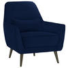 SESSEL Mikrofaser Blau    - Blau/Schwarz, MODERN, Holz/Textil (77/86/80cm) - MID.YOU