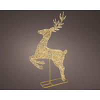 LED KARÁCSONYI FIGURA - aranyszínű, Basics, műanyag (58/184/286cm)