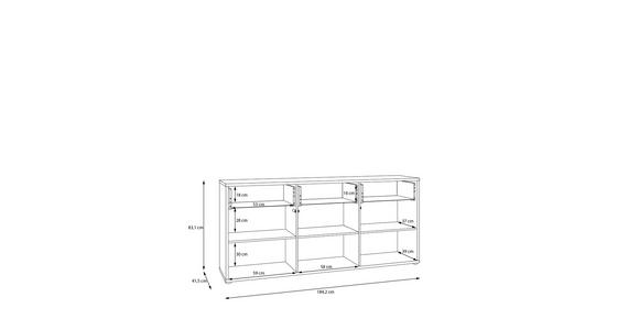 SIDEBOARD  184,2/83,1/41,5 cm 3 Schublade(n)  - Sandfarben/Grau, MODERN, Holzwerkstoff/Kunststoff (184,2/83,1/41,5cm) - Carryhome