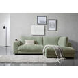 ECKSOFA  in Cord Dunkelgrün  265/224 cm  - Dunkelgrün/Schwarz, Design, Kunststoff/Textil (265/224cm) - Hom`in