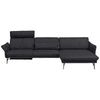 ECKSOFA in Lederlook Anthrazit  - Anthrazit, Design, Textil/Metall (330/174cm) - Himolla