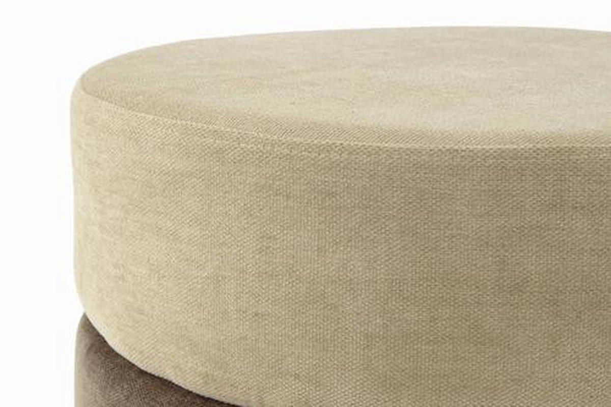 HOCKER in Metall, Textil, Holzwerkstoff Creme, Goldfarben  - Goldfarben/Creme, Basics, Holzwerkstoff/Textil (48,5/46/48,5cm) - Kayoom