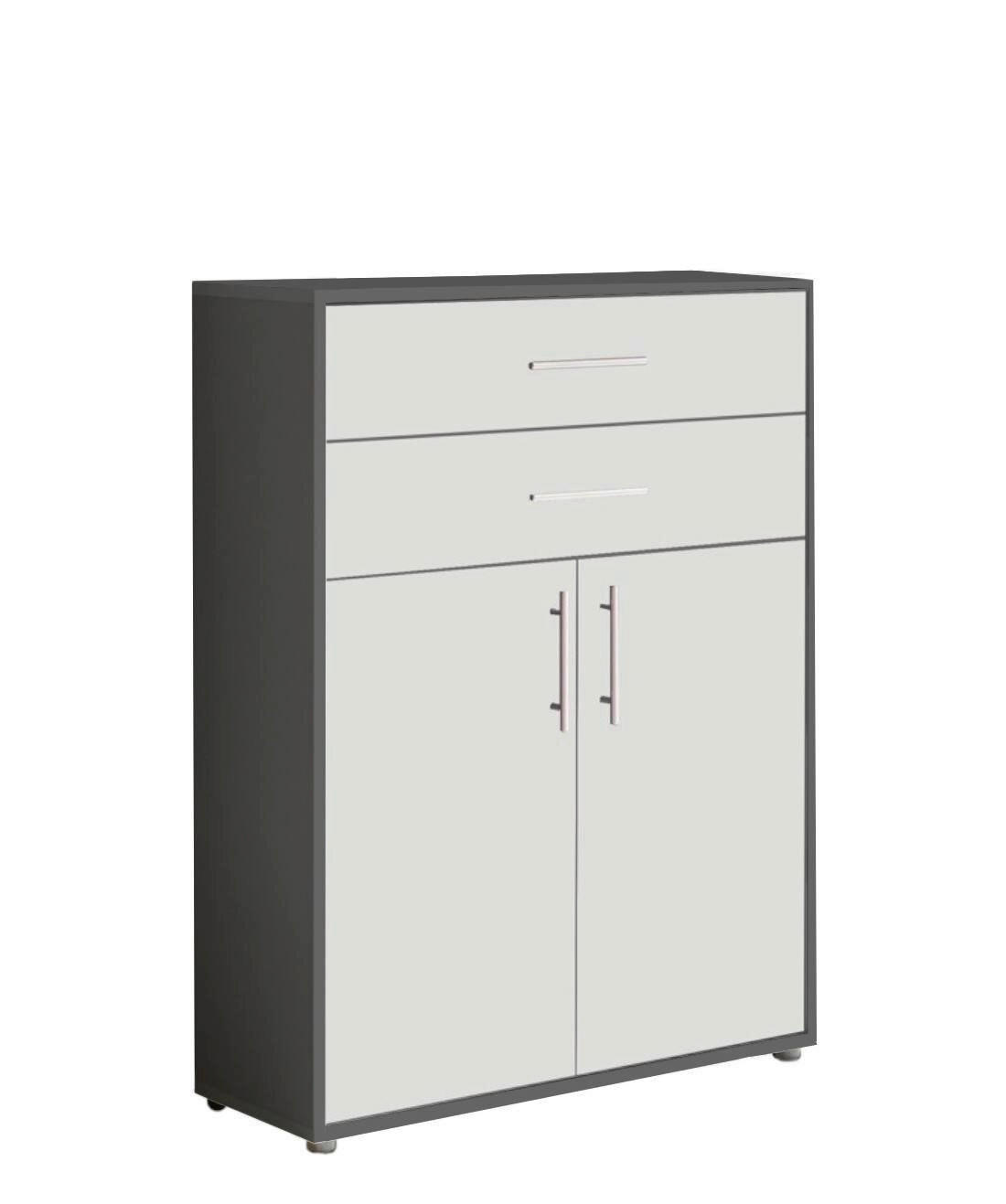 AKTENSCHRANK 84,4/113,6/33 cm  - Anthrazit/Weiß, LIFESTYLE, Holzwerkstoff (84,4/113,6/33cm) - MID.YOU