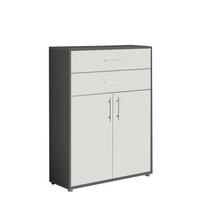 AKTENSCHRANK 84,4/113,6/33 cm  - Anthrazit/Weiß, LIFESTYLE, Holzwerkstoff (84,4/113,6/33cm) - MID.YOU