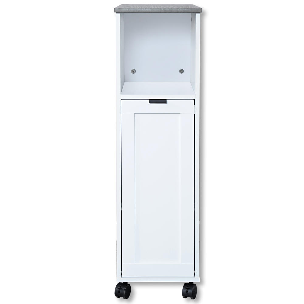 SERVIERWAGEN in Weiß  - Schwarz/Weiß, MODERN, Holzwerkstoff/Metall (60/25/86cm) - Kesper