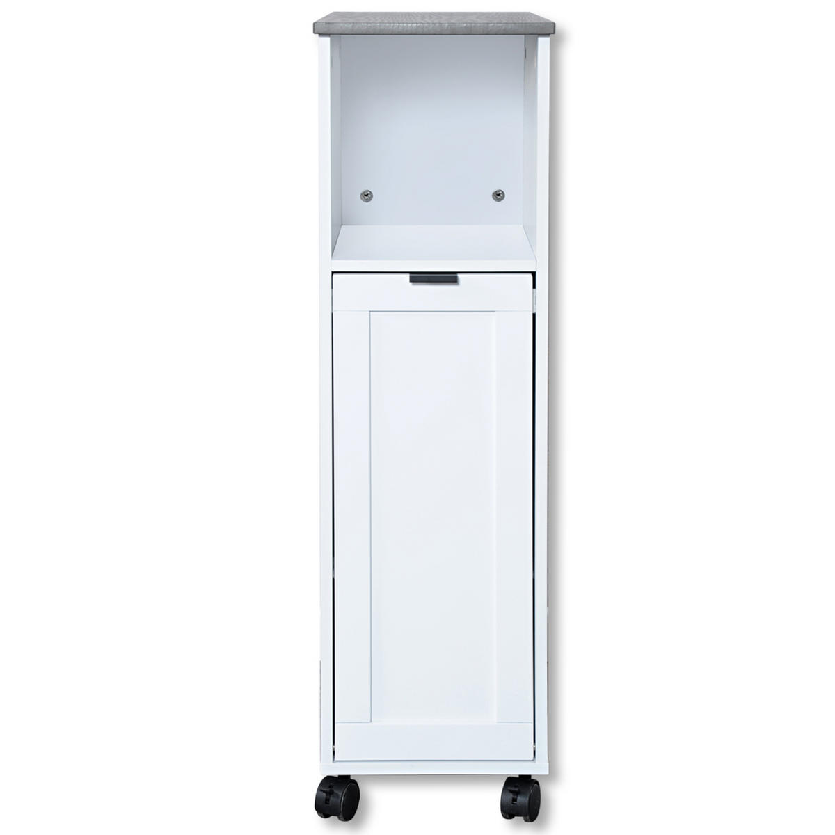 SERVIERWAGEN in Weiß  - Schwarz/Weiß, MODERN, Holzwerkstoff/Metall (60/25/86cm) - Kesper