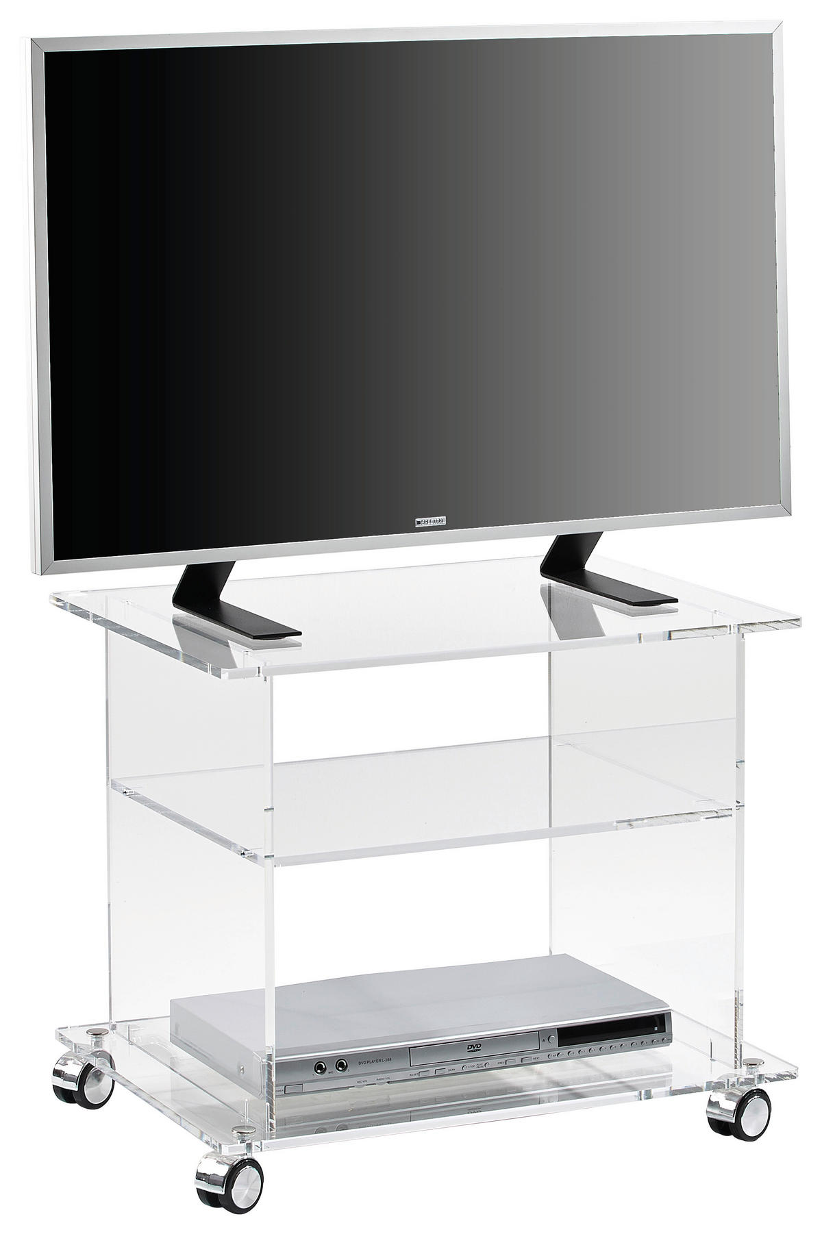 KOMODA POD TELEVIZI, čiré, 60/51/45 cm - čiré, Design, plast (60/51/45cm) - Xora