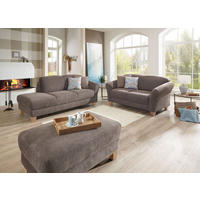 2-SITZER-SOFA in Flachgewebe Taupe  - Taupe/Naturfarben, Konventionell, Holz/Textil (163/84/89cm) - Sit & More