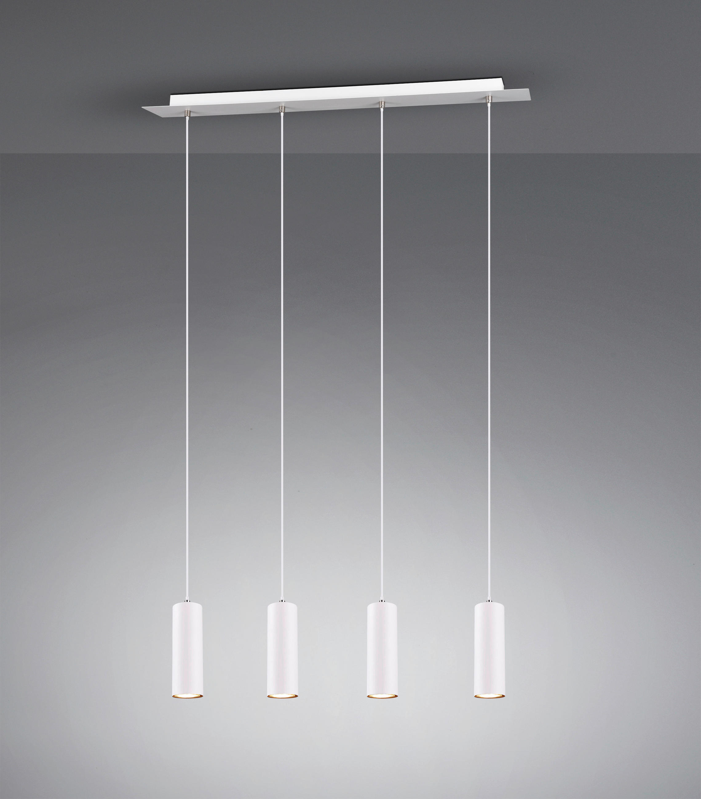 Thumbnail - Trio Leuchten Hängeleuchte Marley, Weiß, Metall, 75x150x9 cm, höhenverstellbar, Lampen & Leuchten, Innenbeleuchtung, Hän...