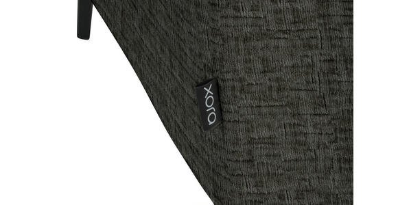 ECKSOFA in Chenille Graubraun  280/205 cm  - Graubraun/Schwarz, Design, Textil/Metall (280/205cm) - Xora