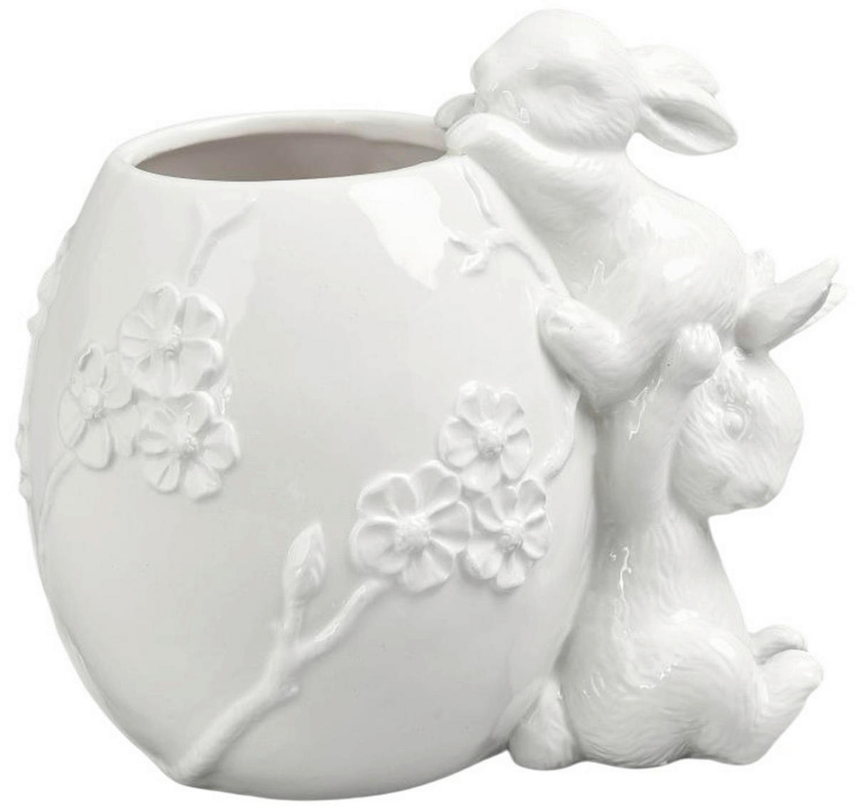 VASE 15.7 cm  - Weiß, LIFESTYLE, Keramik (17,7/15,7/12,3cm)