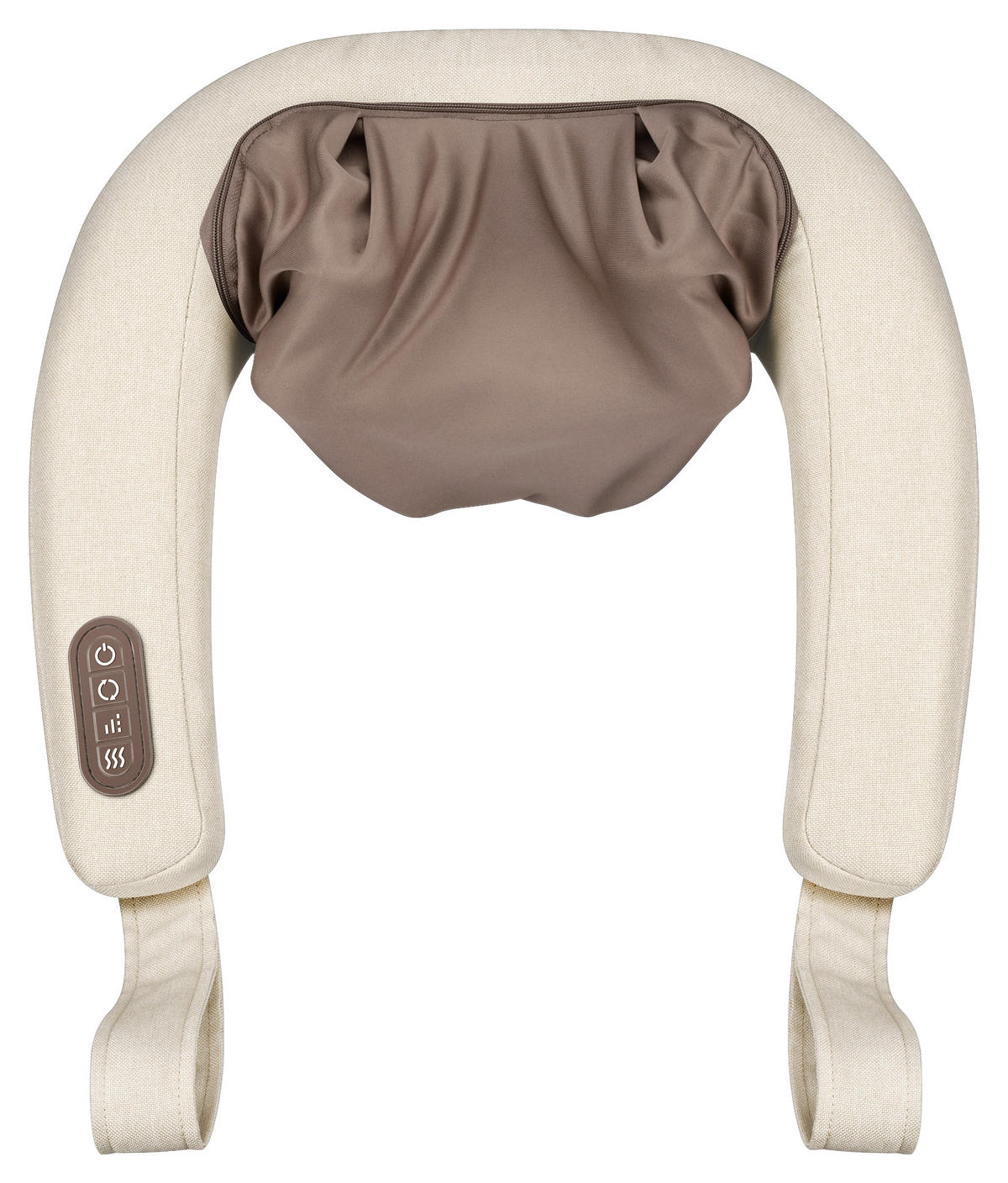 NACKENMASSAGEGERÄT - Creme/Braun, Design, Textil (55/39/19cm) - Beurer