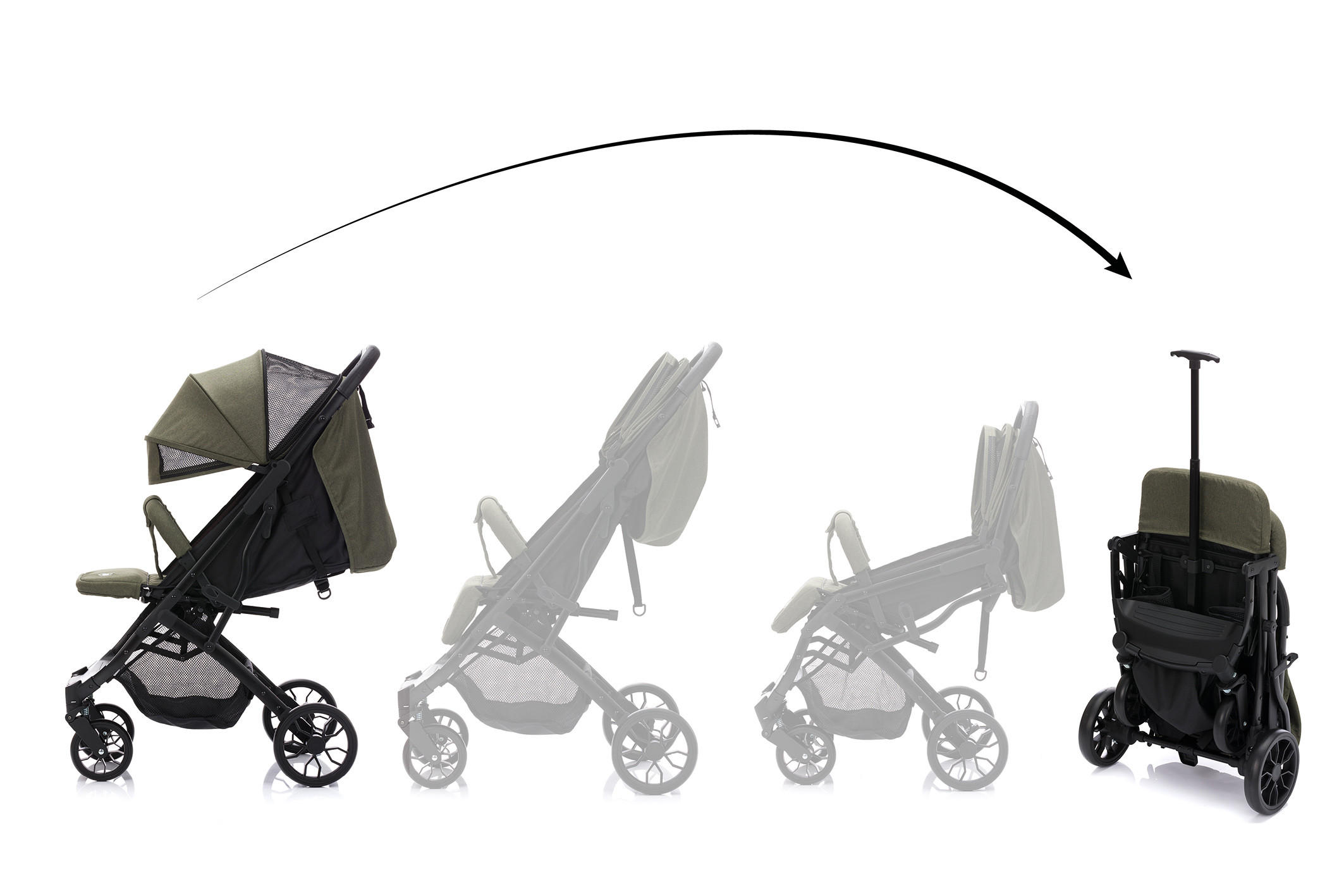 KIŠOBRAN KOLICA  Styler Elite  - Basics, tekstil/metal (100/70/51cm) - Fillikid