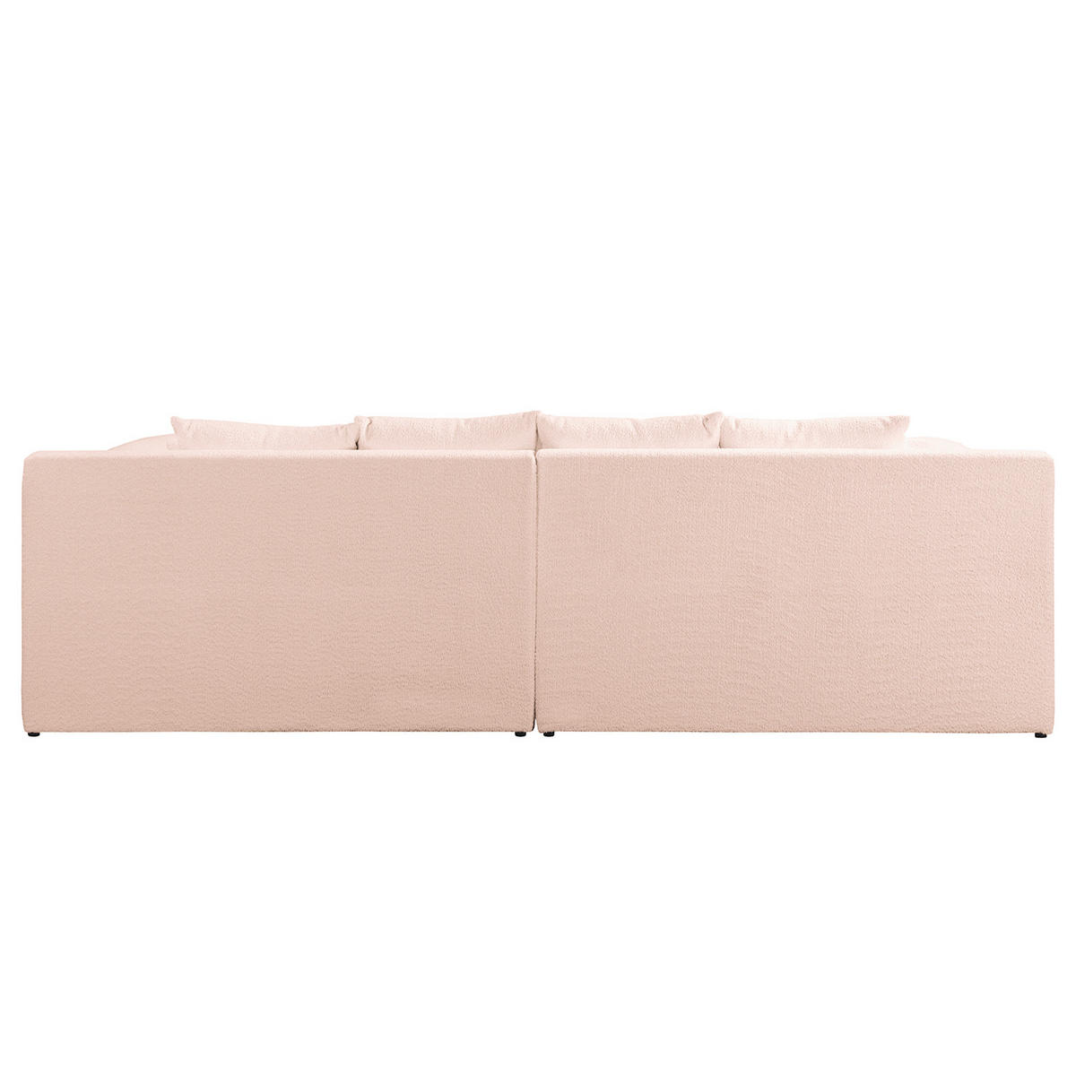 ECKSOFA Naomi in Chenille Rosa Rückenkissen  243/284 cm  - Schwarz/Rosa, Design, Kunststoff/Textil (243/284cm) - P & B