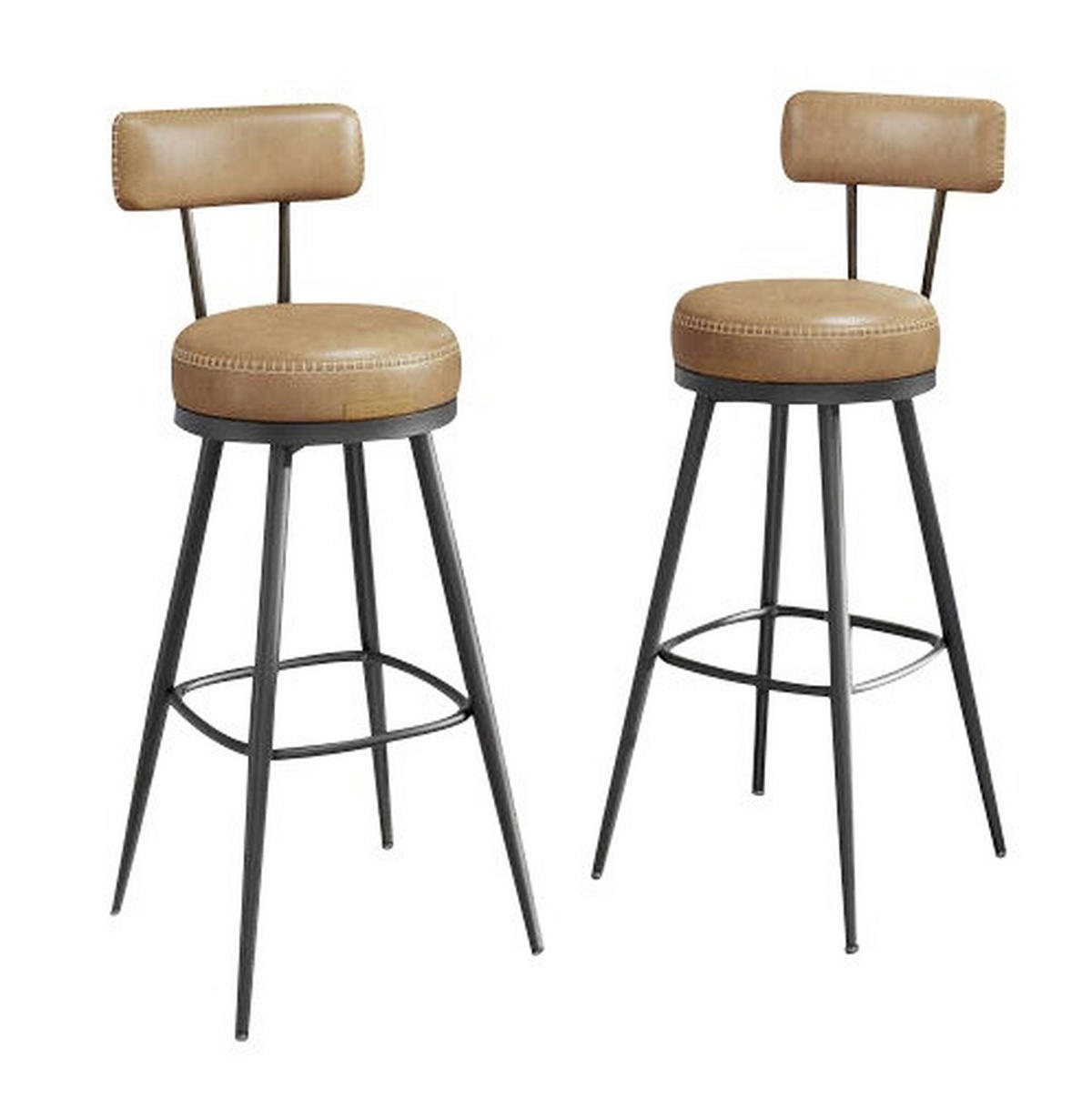 BARHOCKER-SET in Braun, Schwarz  - Schwarz/Braun, Trend, Holz/Holzwerkstoff (57/101/57cm) - Boxxx