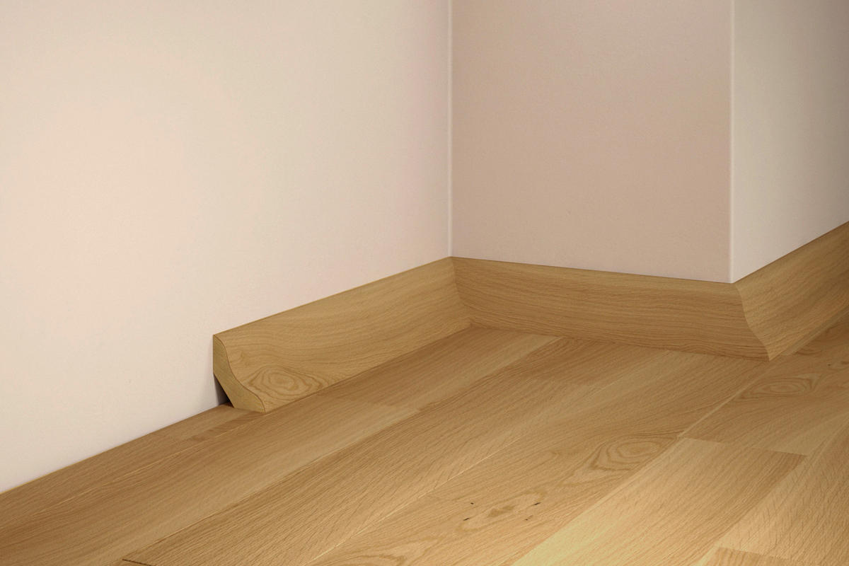 SOCKELLEISTE, Eiche Natur  - Basics, Holz (250/26/2,6cm) - Tilo