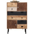 KOMMODE  in 80/125/35 cm  - Hellbraun/Dunkelbraun, LIFESTYLE, Holz/Metall (80/125/35cm) - Landscape