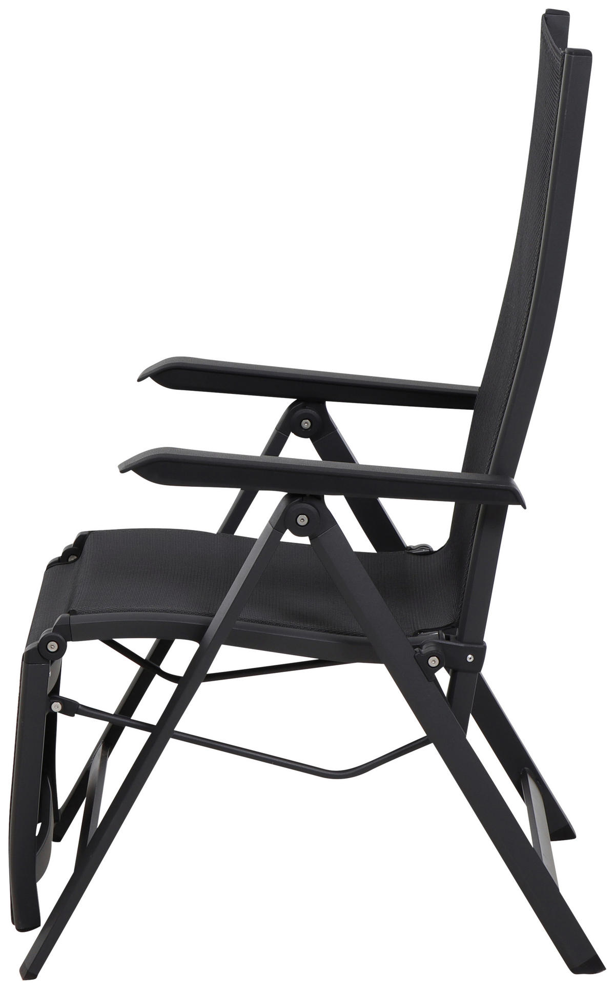 GARTEN-RELAXSESSEL Aluminium  - Anthrazit/Schwarz, KONVENTIONELL, Kunststoff/Textil (61/111/72cm) - Siena Garden