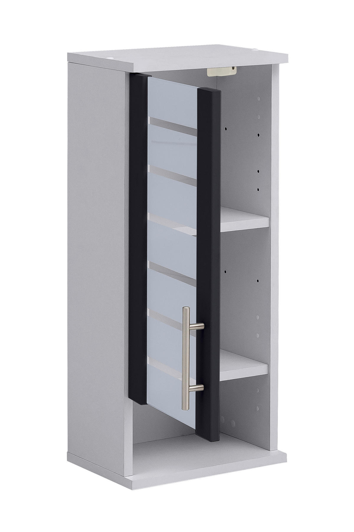 HÄNGESCHRANK 30,3/70,8/20,5 cm  - Edelstahlfarben/Anthrazit, MODERN, Glas/Holzwerkstoff (30,3/70,8/20,5cm) - MID.YOU