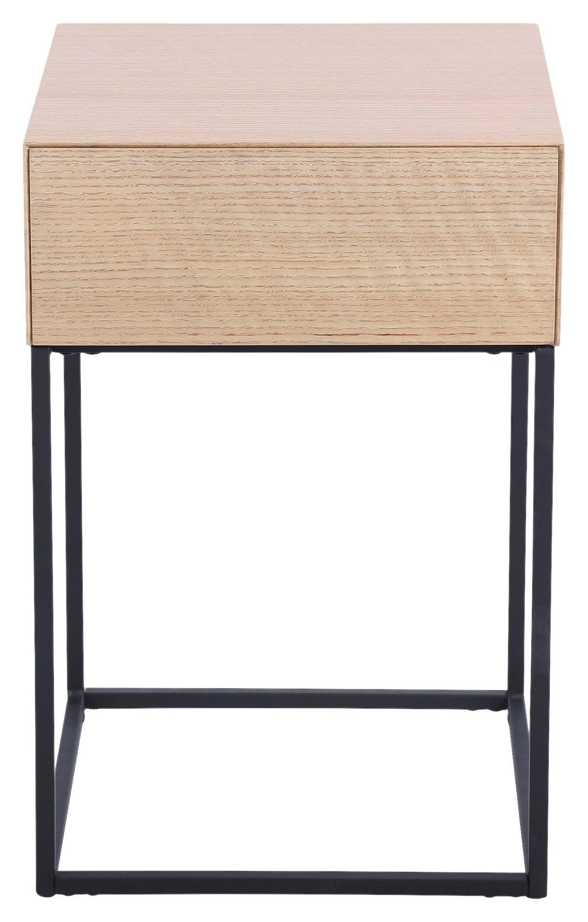 NACHTKÄSTCHEN in furniert Eiche Schwarz, Eichefarben  - Eichefarben/Schwarz, Basics, Holz/Holzwerkstoff (40/62/40cm) - Xora