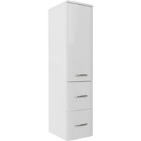 MIDISCHRANK 30/130/38 cm  - Chromfarben/Weiß Hochglanz, MODERN, Glas/Holzwerkstoff (30/130/38cm) - Sadena