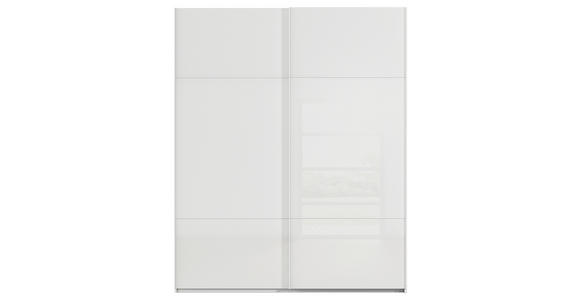 SCHWEBETÜRENSCHRANK in Weiß - Weiß, KONVENTIONELL, Glas/Holzwerkstoff (162/223/68cm) - Novel