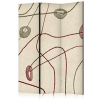 SKÄRMVÄGG  i textil  brun, beige  - beige/brun, Basics, textil (135/172/3cm) - artgeist