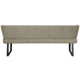 SITZBANK 185/91/66 cm Webstoff Schwarz, Hellgrün  - Schwarz/Hellgrün, Design, Textil/Metall (185/91/66cm) - Novel