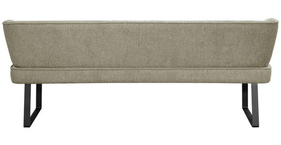 SITZBANK 185/91/66 cm Webstoff Schwarz, Hellgrün  - Schwarz/Hellgrün, Design, Textil/Metall (185/91/66cm) - Novel