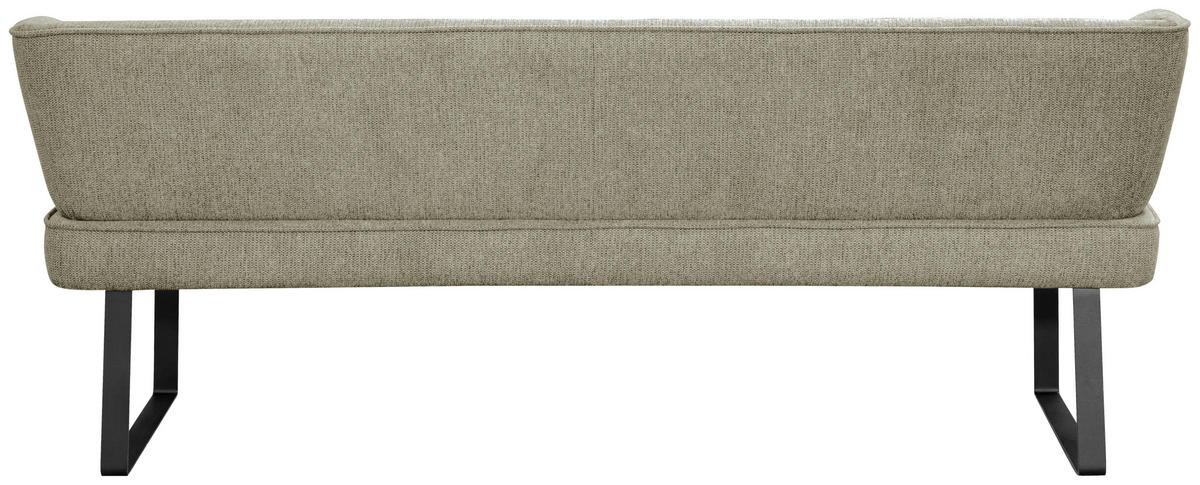 SITZBANK 205/91/66 cm Webstoff Schwarz, Hellgrün  - Schwarz/Hellgrün, Design, Textil/Metall (205/91/66cm) - Novel