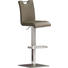 BARHOCKER in Metall, Leder Edelstahlfarben, Hellbraun - Hellbraun/Edelstahlfarben, Design, Leder/Metall (42/90 (115)/51cm) - Novel BARHOCKER in Metall, Leder Edelstahlfarben, Hellbraun - Hellbraun/Edelstahlfarben, Design, Leder/Metall (42/90 (115)/51cm) - Novel