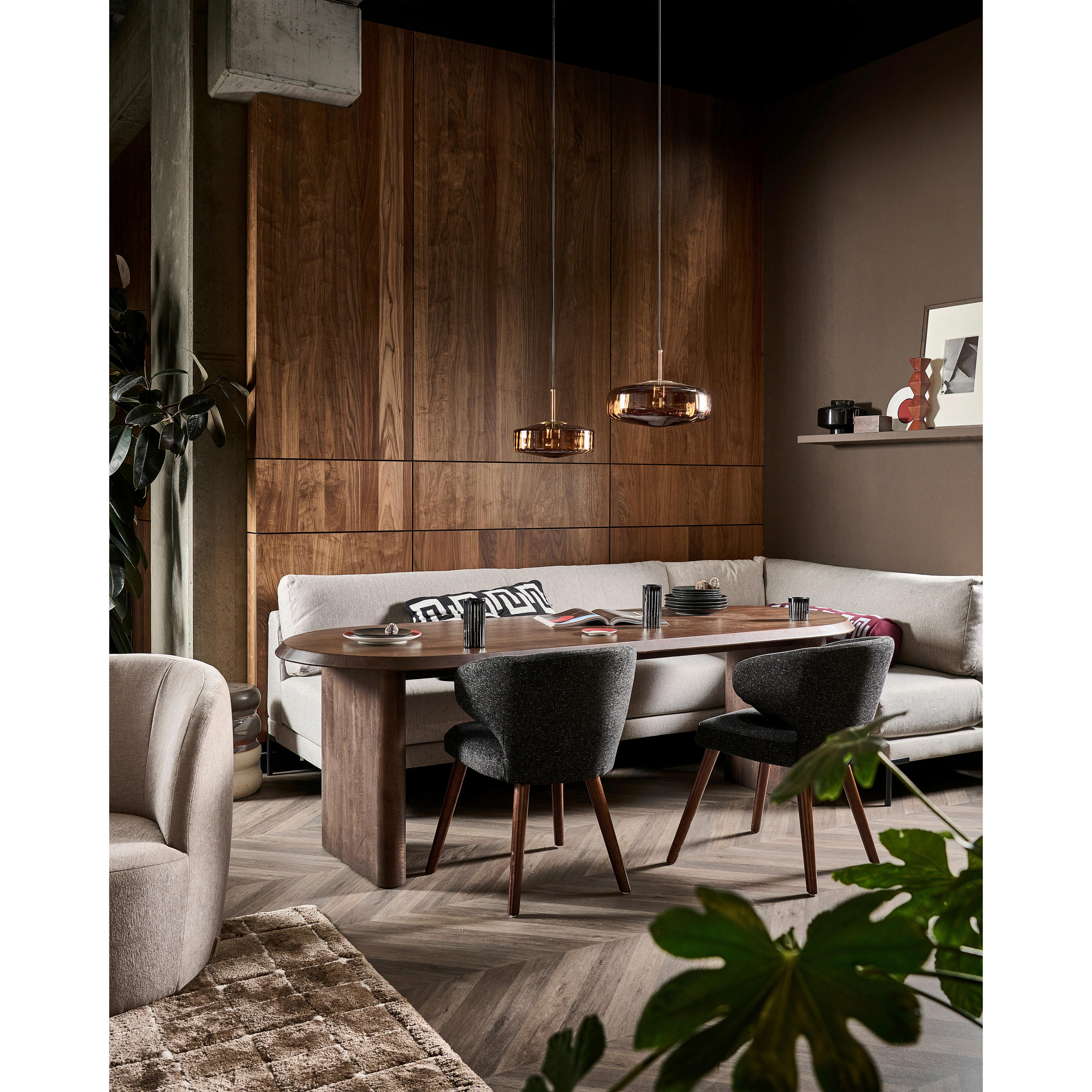 Thumbnail - Livetastic Esstisch Ellips, Walnuss, Holz, Mangoholz, massiv, oval, Wange, 90x75x240 cm, in verschiedenen Größen erhältl...