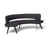 SITZBANK 238/84/154 cm Echtleder Pflaume Metall  - Pflaume/Schwarz, Design, Leder/Metall (238/84/154cm) - Joop!