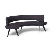 SITZBANK 238/84/154 cm Echtleder Pflaume Metall  - Pflaume/Schwarz, Design, Leder/Metall (238/84/154cm) - Joop!