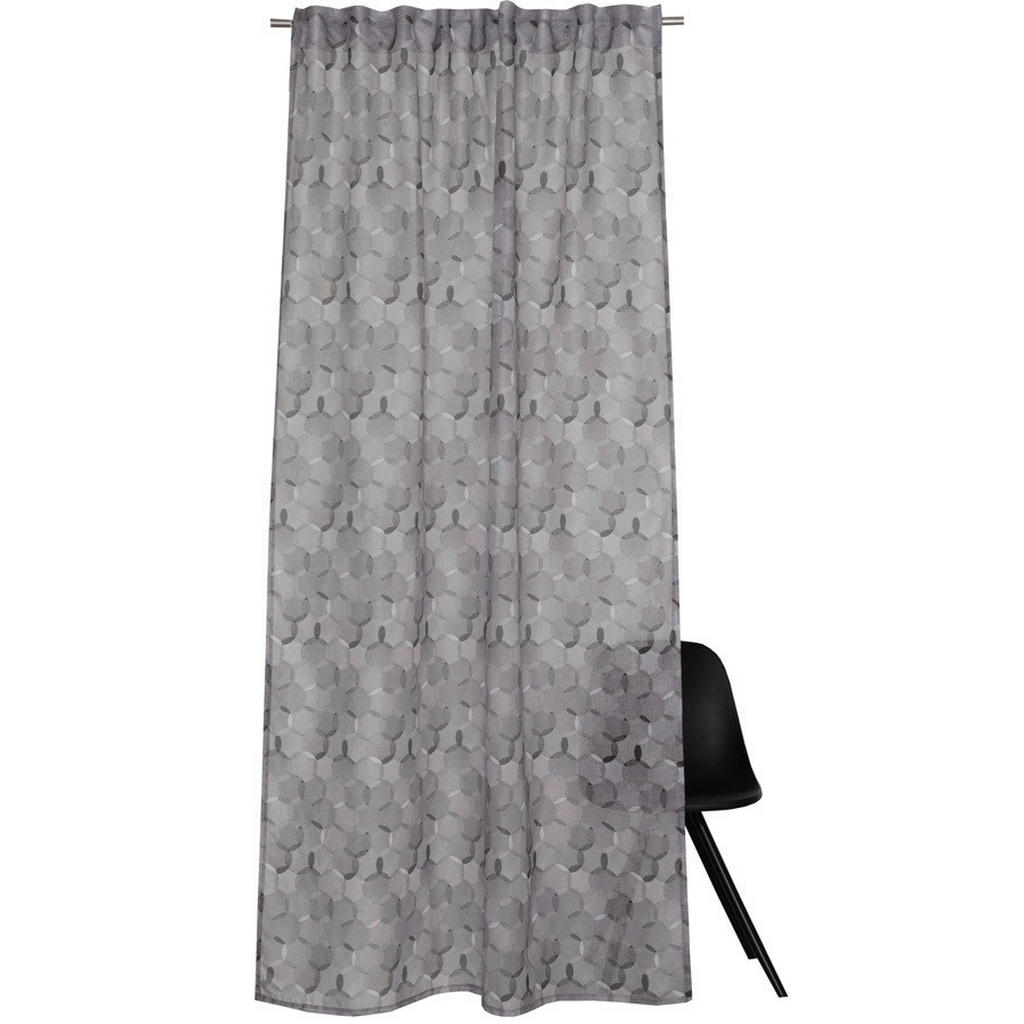 Thumbnail - Esprit Fertigvorhang E-Modernina, Grau, Hellgrau, Dunkelgrau, Textil, Kreise, 130x250 cm, für Stange und Schiene geeigne...