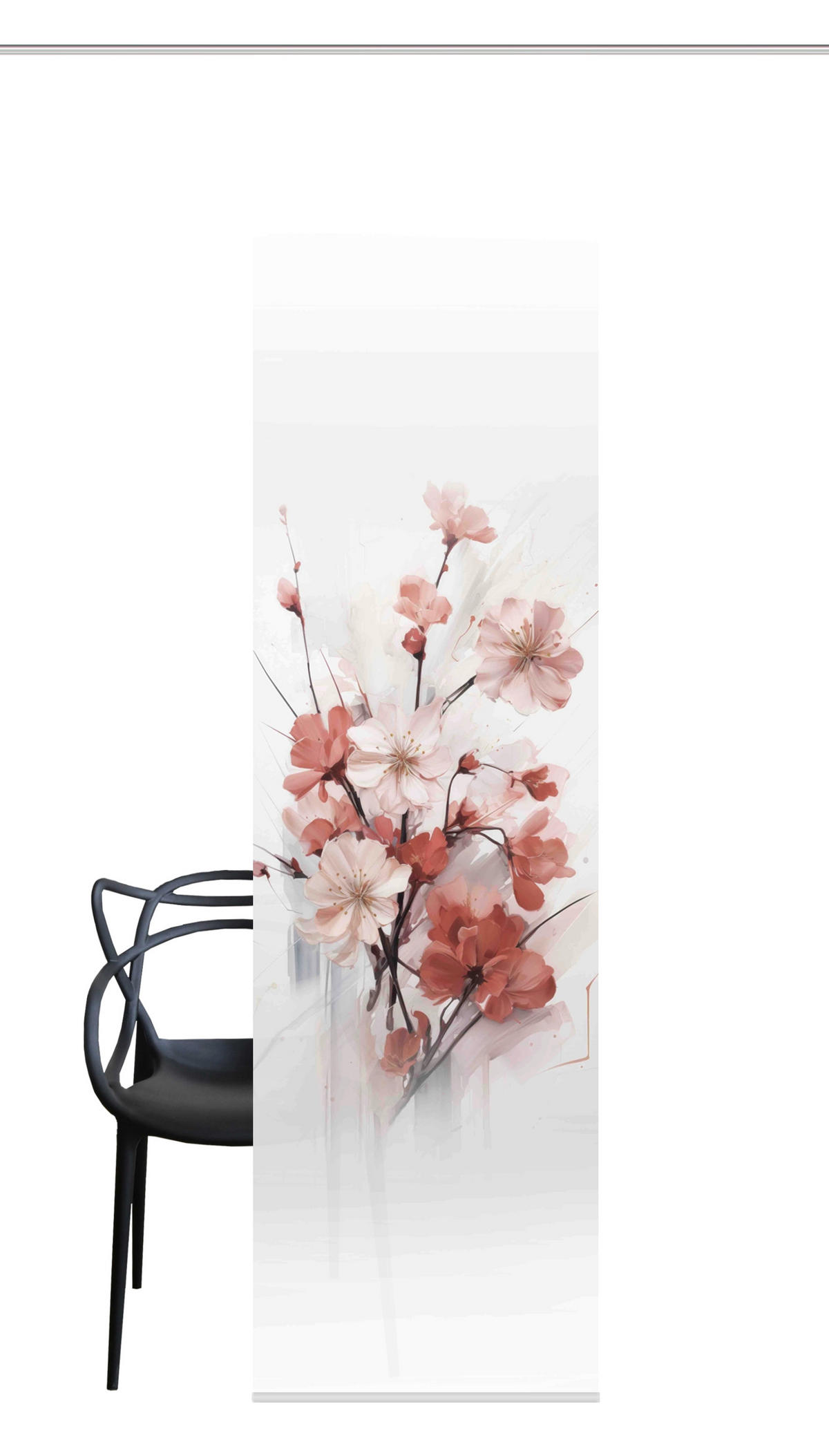 FLÄCHENVORHANG   blickdicht  60/245 cm   - Altrosa/Weiß, Natur, Textil (60/245cm)