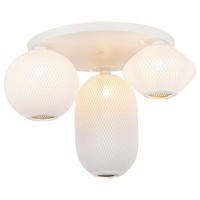 DECKENLEUCHTE    68/68/42 cm  - Beige, Design, Textil/Metall (68/68/42cm) - Collet's Monde