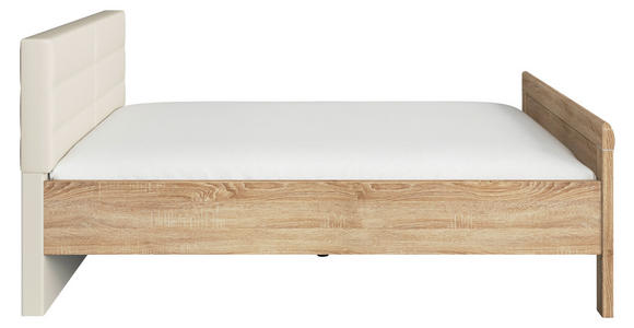 BETT 140/200 cm  in Champagner, Sonoma Eiche  - Champagner/Sonoma Eiche, Design (140/200cm) - Novel