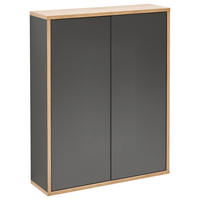 HÄNGESCHRANK 60/75/18,5 cm  - Eichefarben/Anthrazit, MODERN, Glas/Holzwerkstoff (60/75/18,5cm) - MID.YOU