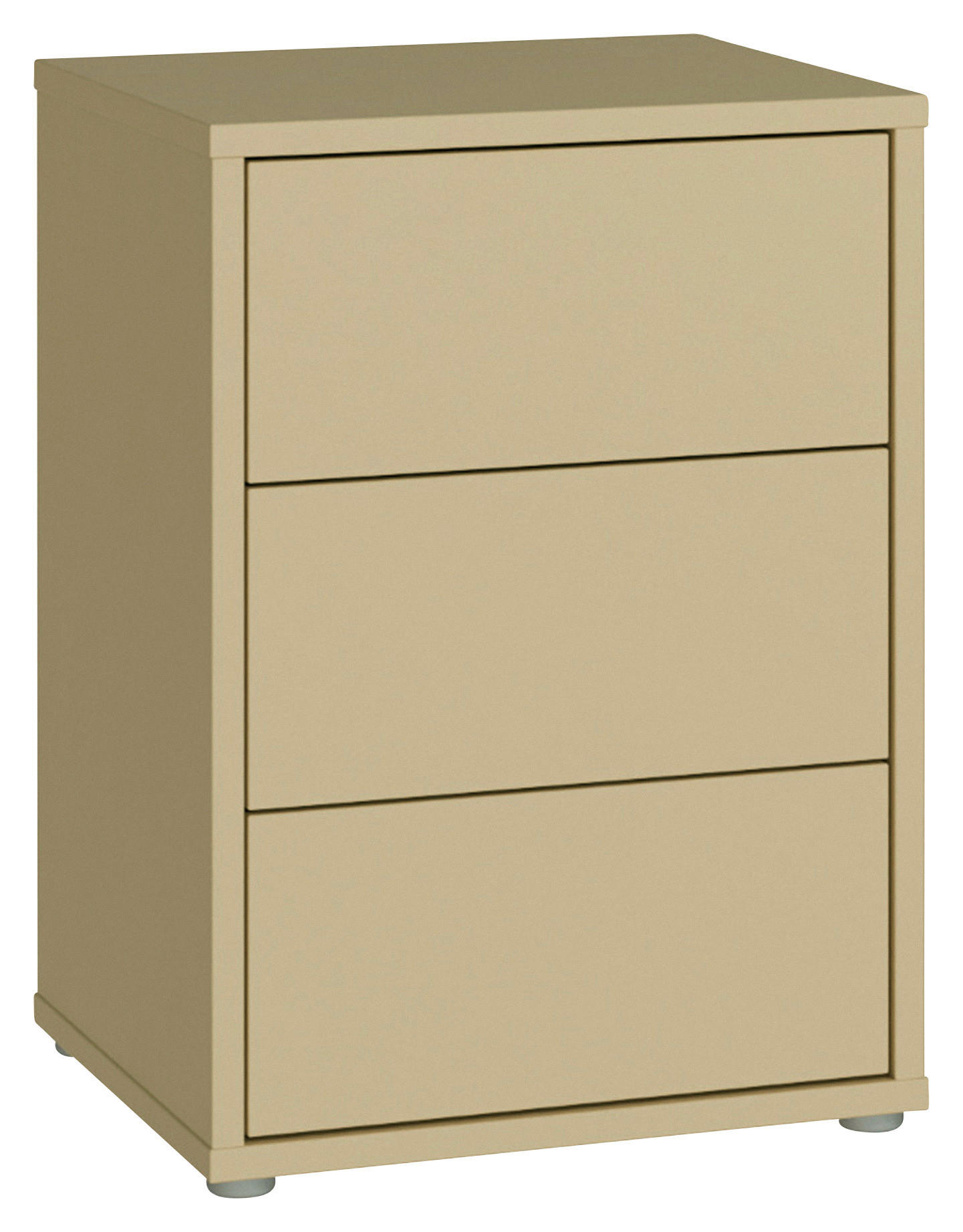 NACHTSCHRANK 50/69/42 cm  - Silberfarben/Hellgelb, Trend, Holzwerkstoff/Kunststoff (50/69/42cm) - Carryhome