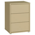 NACHTSCHRANK 50/69/42 cm  - Silberfarben/Hellgelb, Trend, Holzwerkstoff/Kunststoff (50/69/42cm) - Carryhome