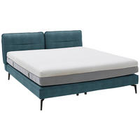 BOXSPRINGBETT 180/200 cm  in Blau  - Blau/Schwarz, Design, Textil/Metall (180/200cm) - Johann Jakob