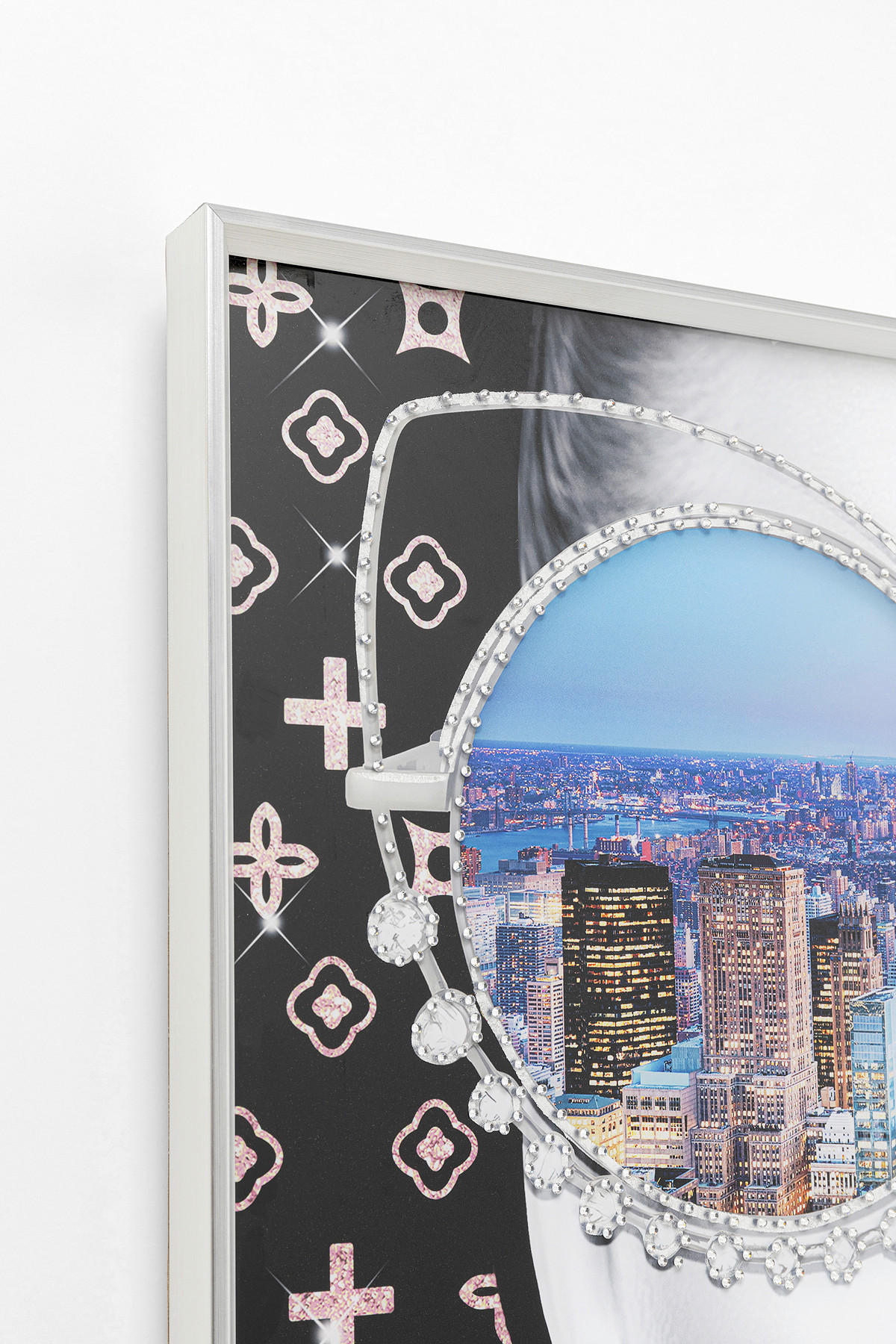 GLASBILD  - Silberfarben/Multicolor, Design, Glas/Papier (80/80/4cm) - Kare-Design