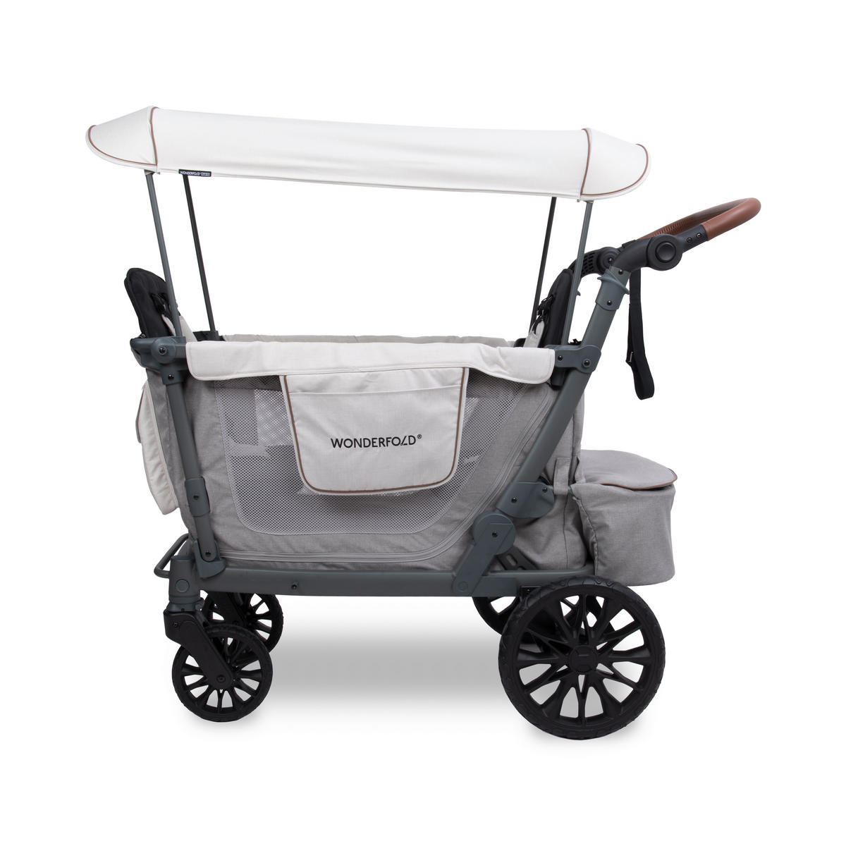 BOLLERWAGEN L2 Series 2 Seater Wagon Grau 135/67/120 cm  - Grau, Basics, Metall (135/67/120cm) - WONDERFOLD