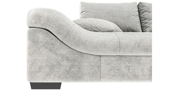 ECKSOFA Naturfarben Cord Zierkissen, Rückenkissen, Rücken echt  - Schwarz/Naturfarben, KONVENTIONELL, Holz/Textil (298/202cm) - Carryhome